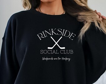 Rinkside Social Club Sweatshirt, Rinkside Social Club Hoodie, Hockey Mom Sweater, Hockey Mom Hoodie, Hockey Mom Sweatshirt, Hockey Sweater