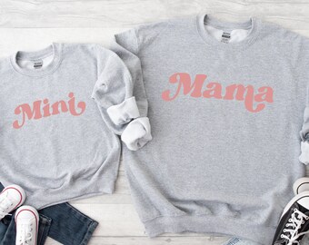 Mama & Mini Sweatshirts, Passende Mutter Tochter Pullover, Mama Sweatshirt, Mutter und Tochter Sweatshirts, Mama Mini