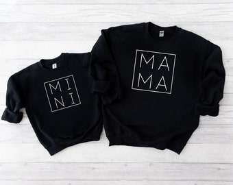 Mama & Mini Felpe, Regalo per mamma, Camicie abbinate madre figlia, Mama Maglione, Camicia mamma, Felpe mamma figlia, Mama figlia