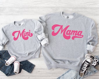 Maman et mini sweat-shirts, cadeau pour maman, chemises assorties mère fille, mini pulls et maman, sweat-shirts maman et fille assortis