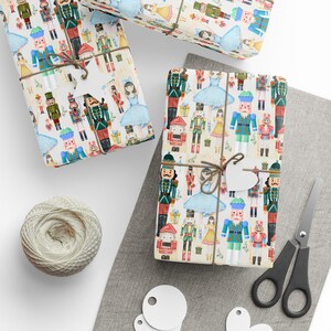 nutcrackers wrapping paper