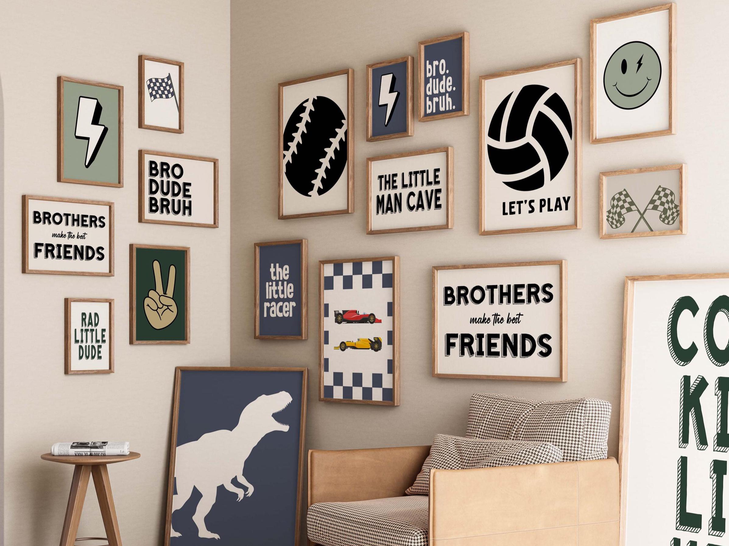 Ultimate 300 Boys Wall Art Pack Cool Bedroom Prints, Digital Race Cars ...