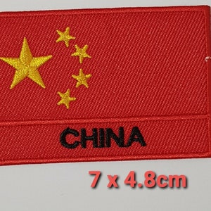 China Flagge Aufnäher Aufnäher Chinesische Flagge Aufnäher Aufnäher Chinesischer Abzeichen Stoff Stickerei Applikation