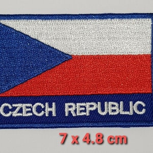 Czech Republic Flag Patch Iron On / Sew On Badge Embroidered Embroidery Applique