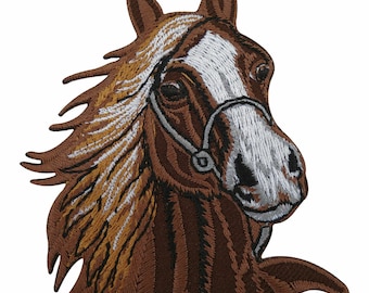 Horse Patch Embroidered Badge Iron On / Sew On Pony Riding Equestrian Clothes