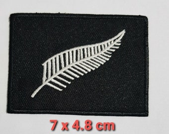 Patch drapeau de fougère argenté de nouvelle-zélande, badge brodé à repasser/à coudre sur sac, pour t-shirt