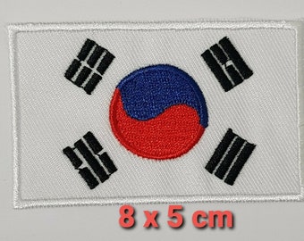 Corée du Sud Drapeau Patch Coréen Brodé Badge Fer Coudre Sur Vêtements Veste Sac