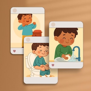 Autism Self-Help Routine Cards for Children – Printable Visual Schedule for Daily Tasks