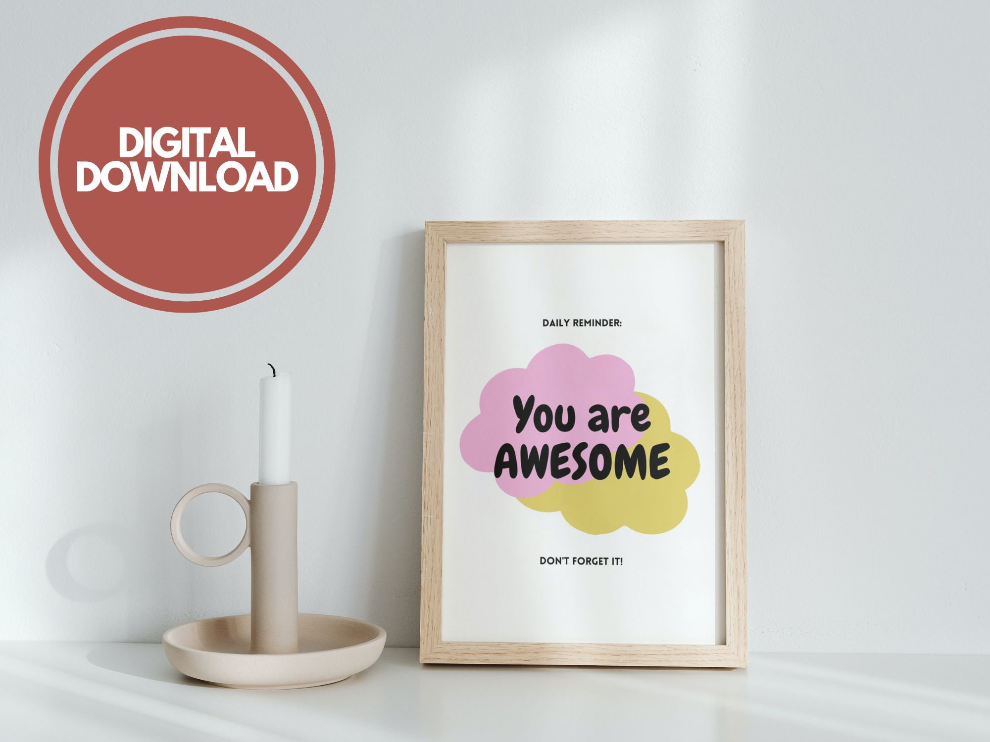 You Are Awesome Poster You Are Awesome Sign Motivational Print