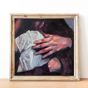 Original Oil Painting, Embrace Without Words
