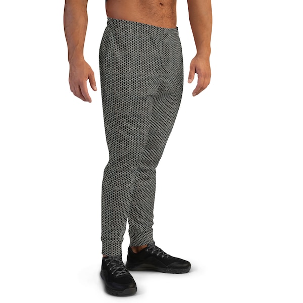 Chainmail Pattern Men's Joggers, pants leggings