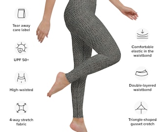 Leggings de yoga con estampado de cota de malla