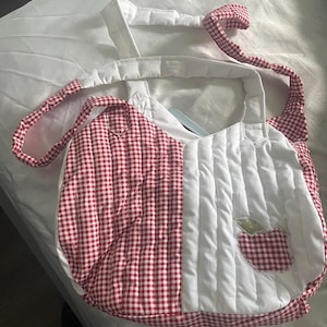 Handmade Fruit Gingham Quilted Bag