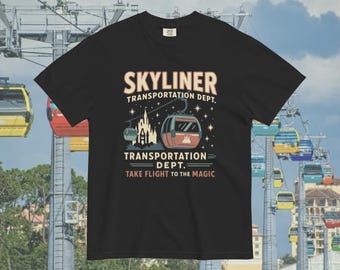 Skyliner-transportafdeling | Shirt met parkthema | Comfortkleuren