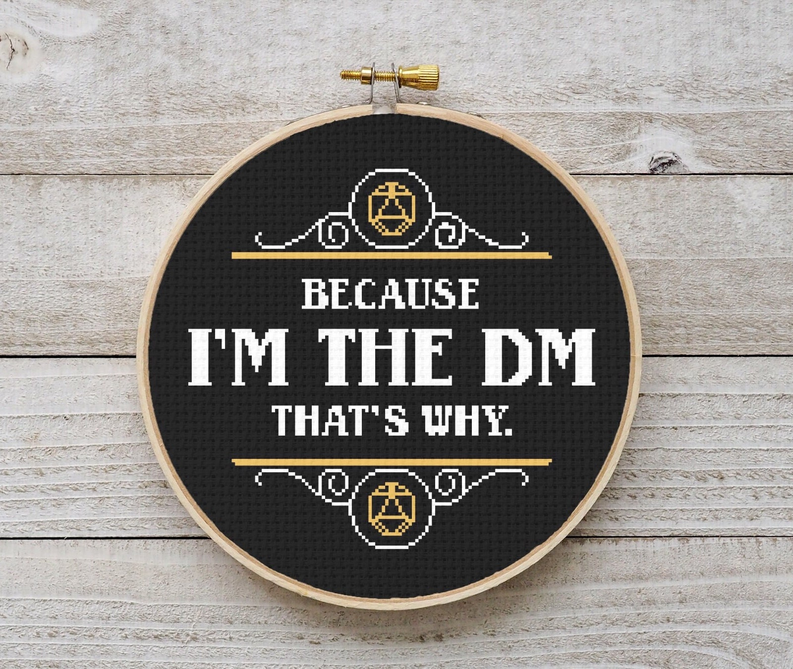 Dungeon Master Cross Stitch Pattern - Dungeons and Dragons D&D Dice ...