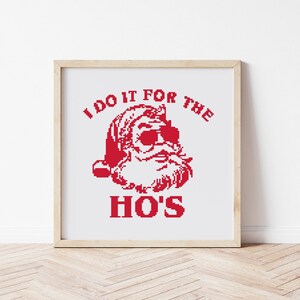 Funny Santa Cross Stitch Pattern, Christmas Embroidery, Digital PDF, Christmas Gift, Holiday Cross Stitch PDF, Counted Cross Stitch Chart
