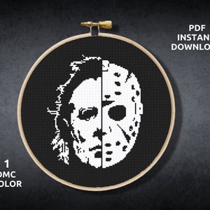 Michael Myers Cross Stitch Pattern, Horror Cross Stitch, Halloween Cross Stitch, Instant Download PDF, Embroidery, Modern Cross Stitch PDF