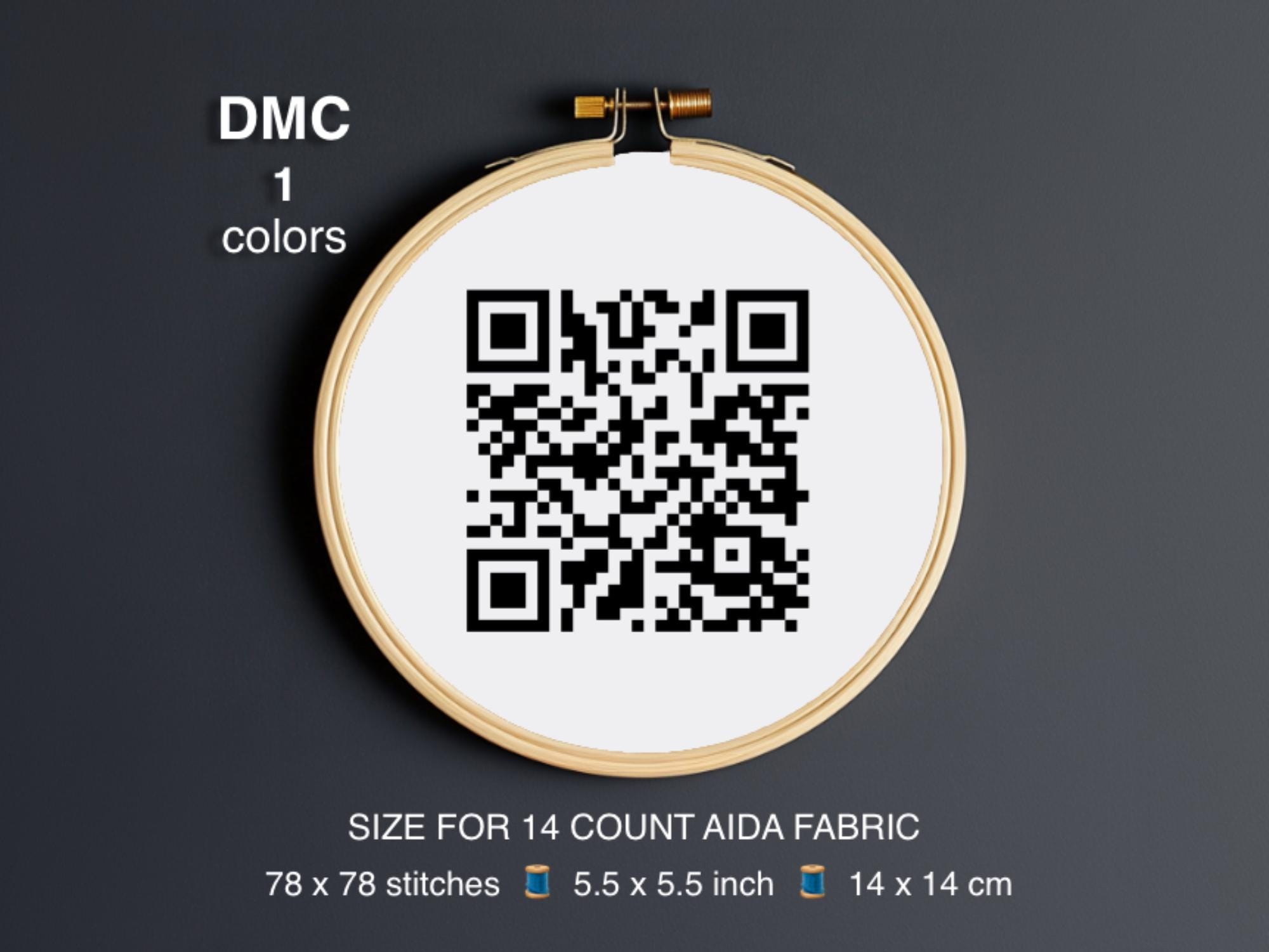 Rick Roll QR Code Cross Stitch Pattern - Etsy