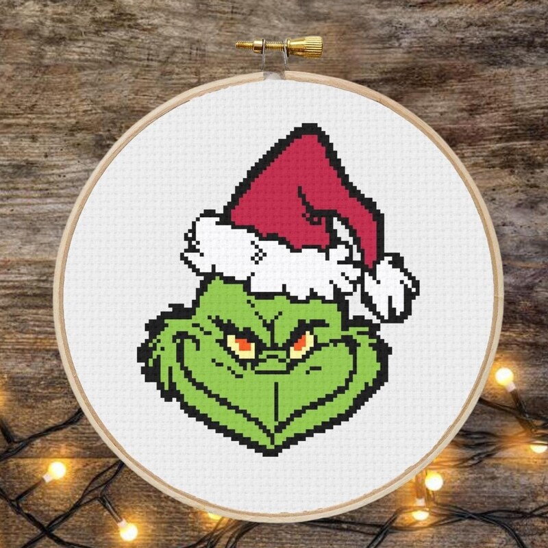 Grinch Cross Stitch Pattern - Etsy