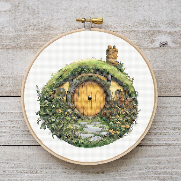 Patrón de punto de cruz de El Hobbit