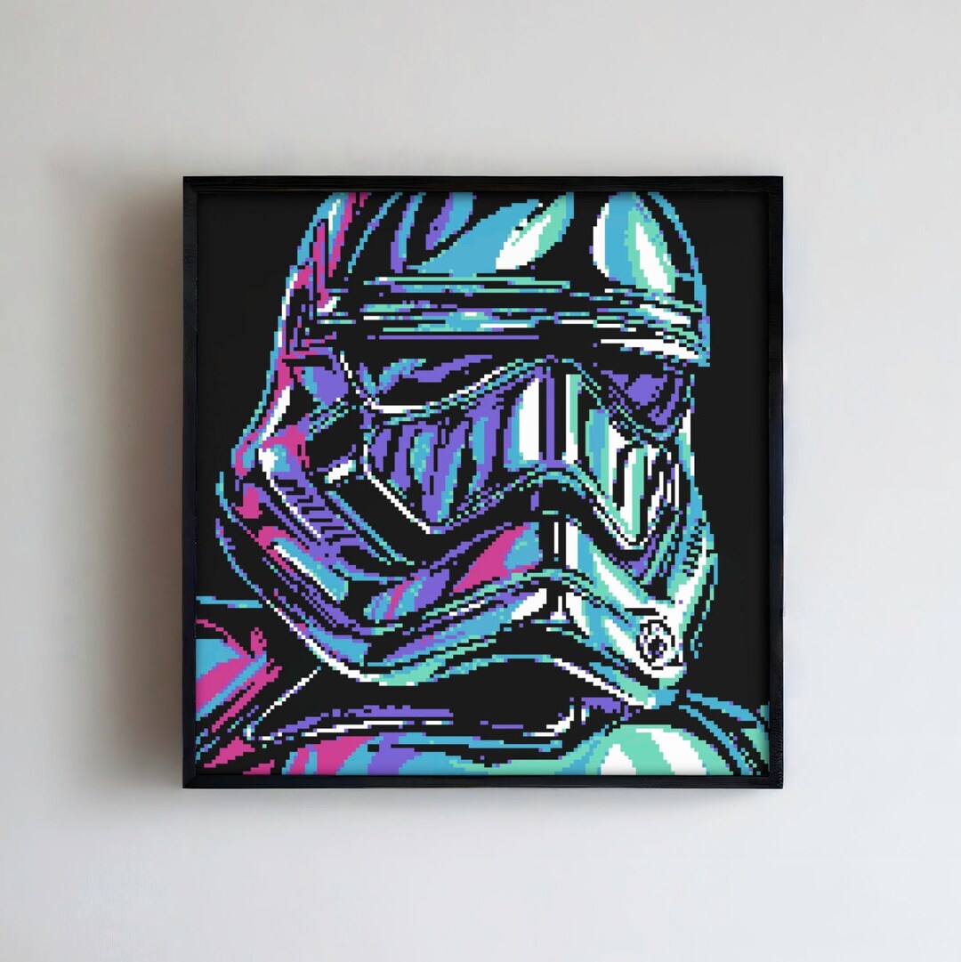 stormtrooper pdf pattern | crochethea Images High... Storm Trooper Cross Stitch Pattern, Star Wars Cross Stitch, Sci-fi ...