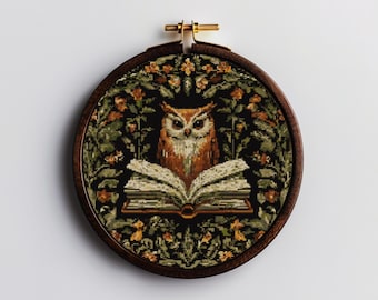 Tale Of An Owl Cross Stitch Pattern: Forest Embroidery DIY (Digital Download PDF) P70