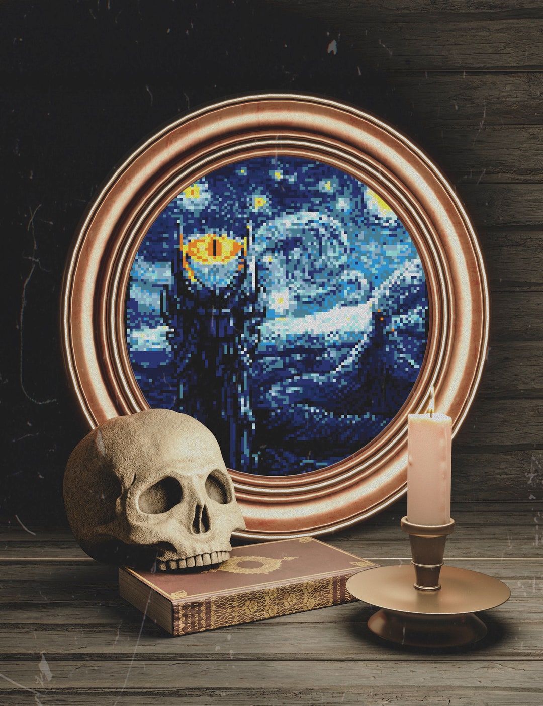 Van Gogh Mordor Cross Stitch Pattern Lord of the Rings Cross Etsy