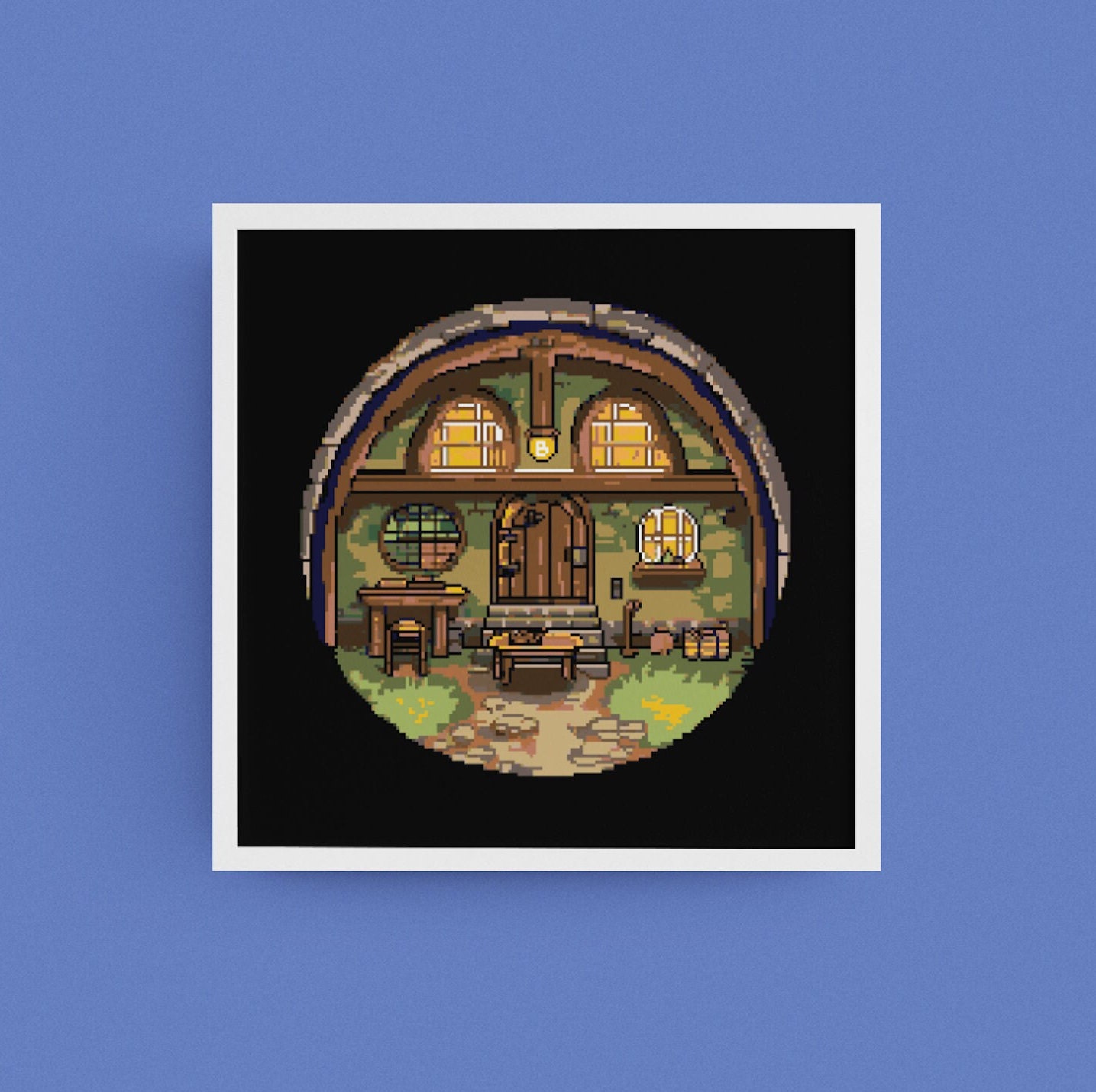 Hobbit Home Cross Stitch Pattern, LOTR Fantasy Embroidery DIY (digital ...