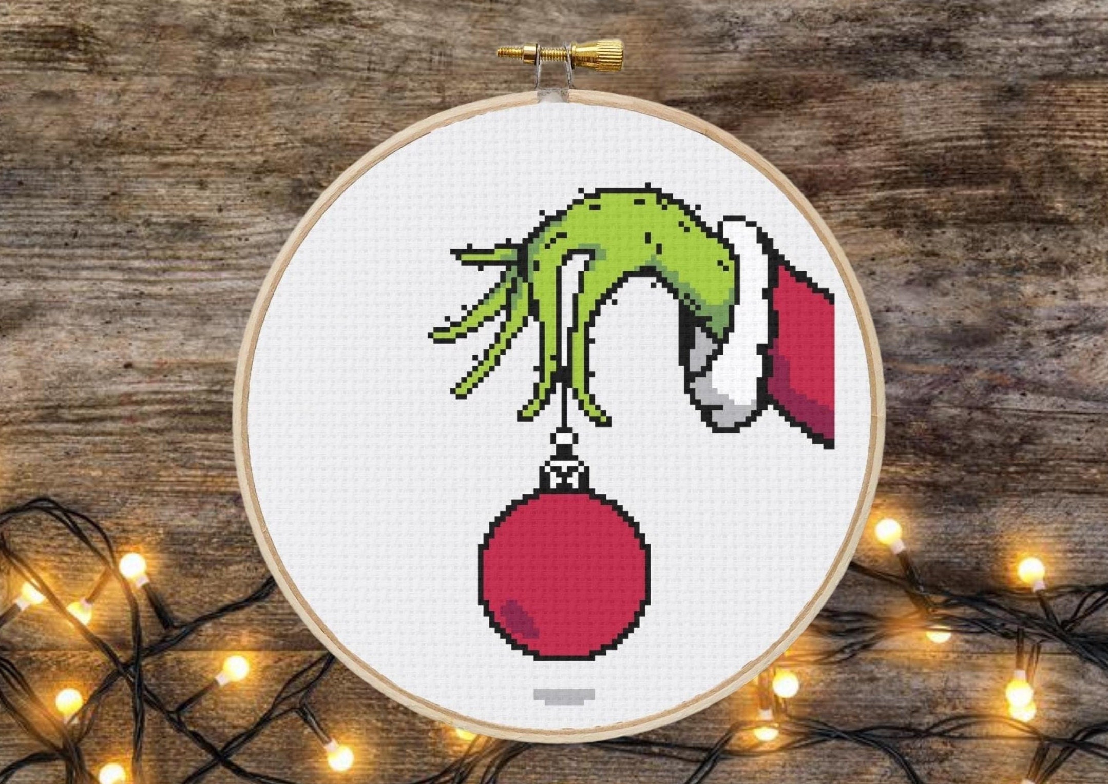 Ornament Grinch Cross Stitch Pattern Santa Cross Stitch Etsy
