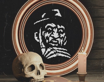 Freddy Krueger Cross Stitch Pattern