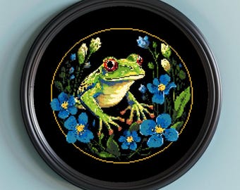 Frog Cross Stitch Pattern PDF