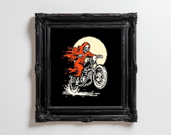 Skeleton Cross Stitch Pattern: Spooky Embroidery Chart (Digital Download PDF) P208