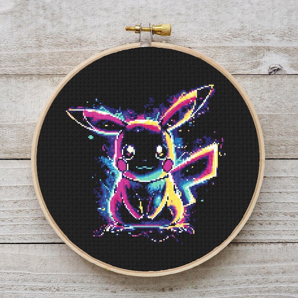 Pikachu Cross Stitch Pattern PDF