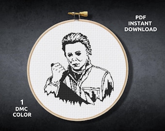 Michael Myers Cross Stitch Pattern, Horror Cross Stitch, Movie Cross Stitch, Instant Download PDF, Embroidery, Modern Cross Stitch PDF, DIY