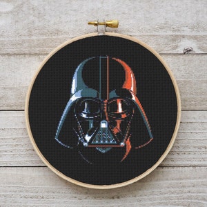 Darth Vader Cross Stitch Pattern, Star Wars Cross Stitch, Sci-fi Cross Stitch Chart, Instant Download PDF, Embroidery, Counted Cross Stitch