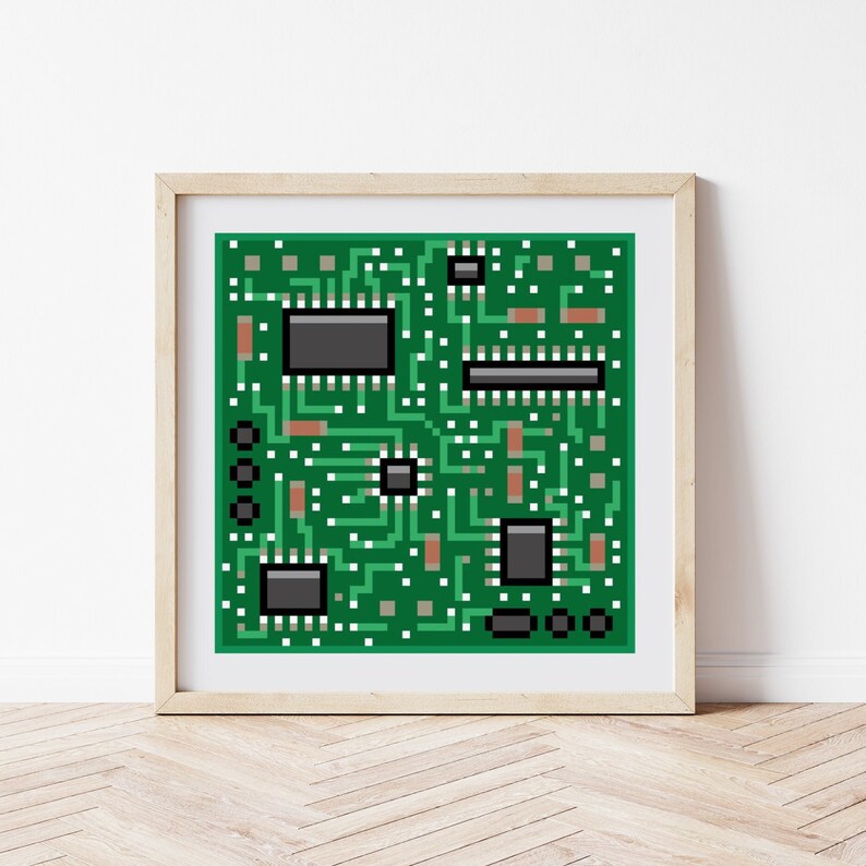 Motherboard Cross Stitch Pattern PDF - Etsy