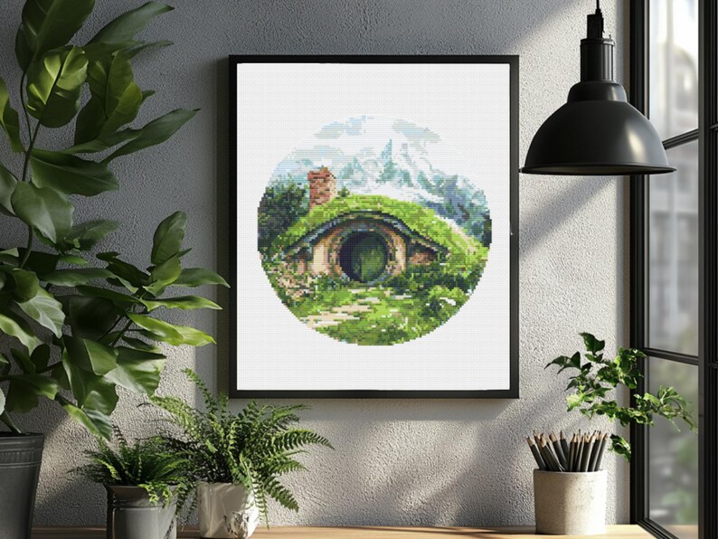 Hobbit Home Cross Stitch Pattern, Tolkien LOTR Embroidery DIY (PDF ...