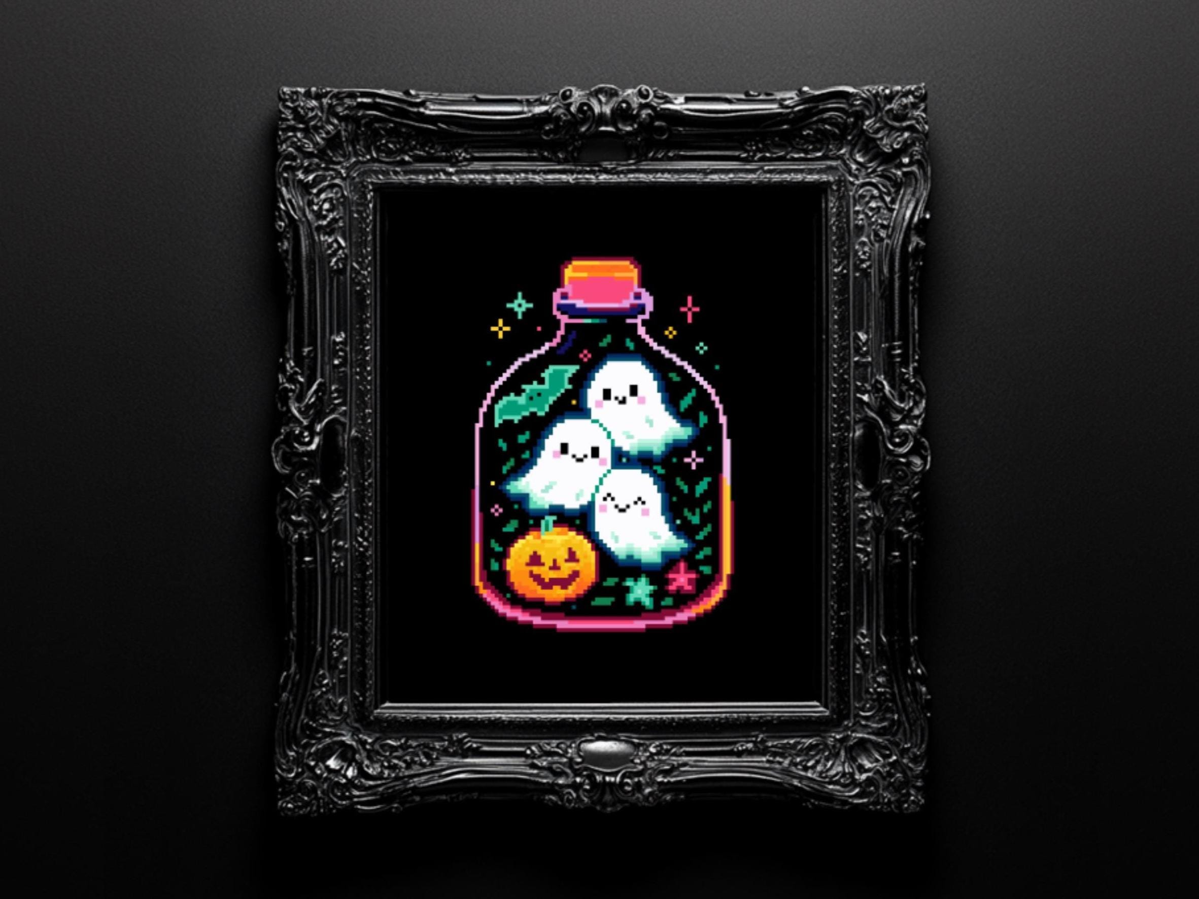 Halloween Ghosts Cross Stitch Pattern PDF - Etsy