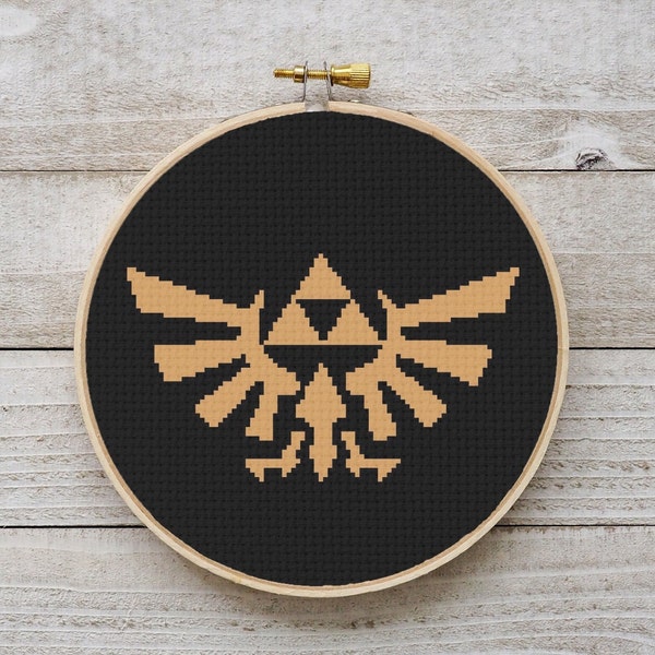 Triforce Cross Stitch Pattern, Zelda Cross Stitch, Video Game Cross Stitch PDF, Instant Download PDF, Embroidery, Counted Cross Stitch, DIY