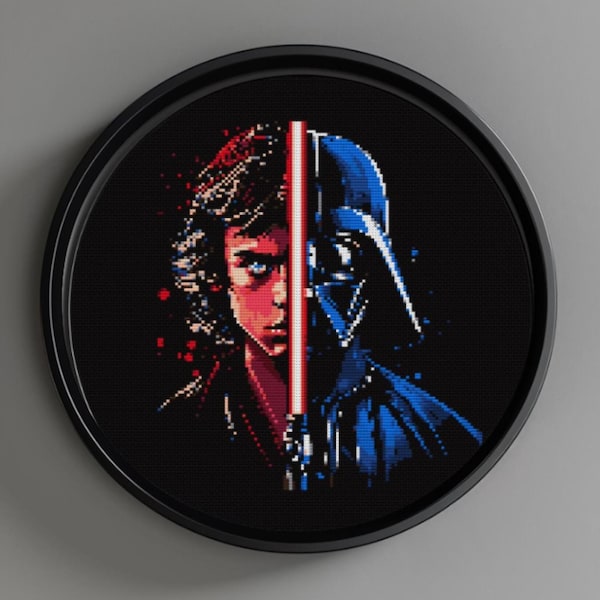 Darth Vader Cross Stitch Pattern: Star Wars Embroidery DIY (Digital Download PDF) P153