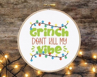 Funny Grinch Cross Stitch Pattern PDF