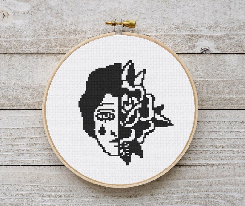 Classic Tattoo Cross Stitch Pattern Flowers Cross Stitch Etsy UK