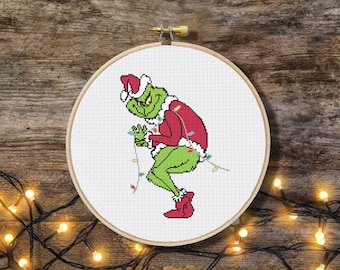 Grinch Cross Stitch Pattern - Etsy