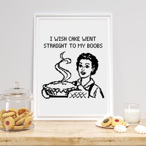 Retro Snarky Cross Stitch Pattern, Embroidery Pattern, Funny Cross Stitch, Comics Cross Stitch, Digital Download PDF, Counted Cross Stitch