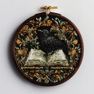 Tale Of A Raven Cross Stitch Pattern: Forest Embroidery DIY (Instant Download PDF) P157