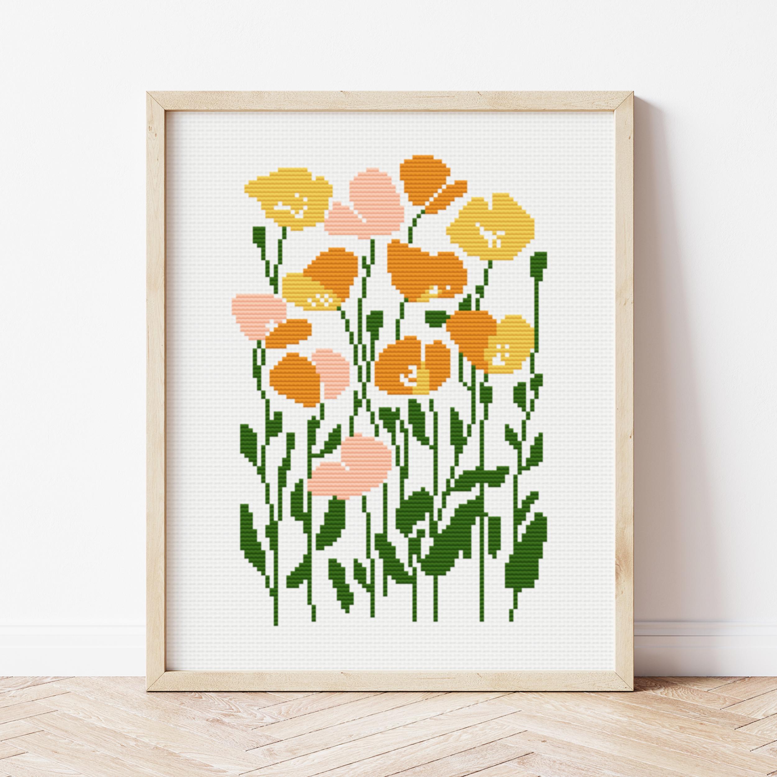 Wild Flowers Cross Stitch Pattern Embroidery - Etsy