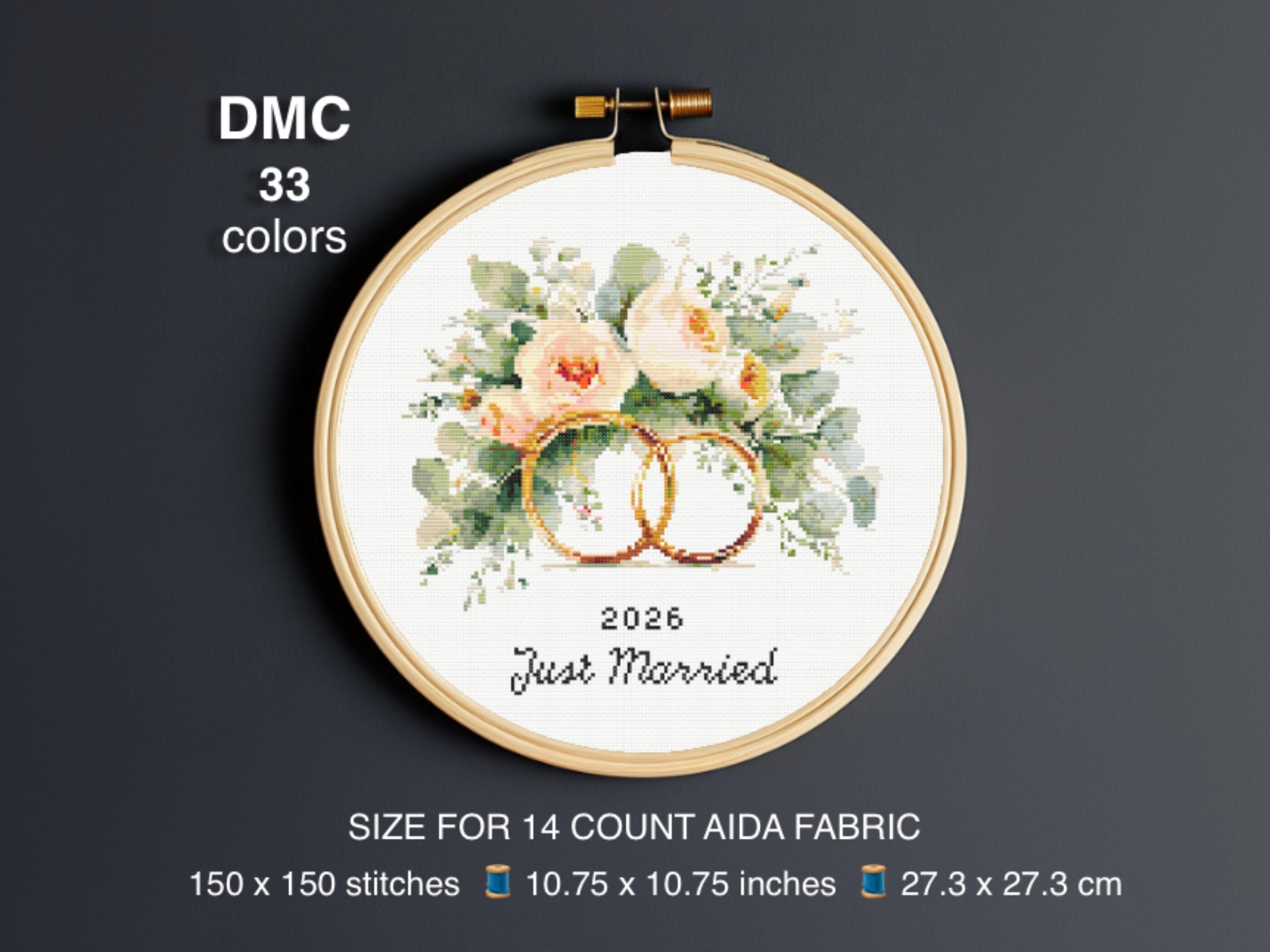 just-married-wedding-rings-cross-stitch-pattern-etsy