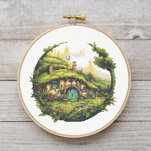 Der Hobbit Kreuzstich Muster, Tolkien Kreuzstich, LOTR Kreuzstich Stickmuster, Sofort Download PDF, Stickerei, modernes Kreuzstichmuster, P147