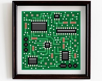 Motherboard Cross Stitch Pattern PDF