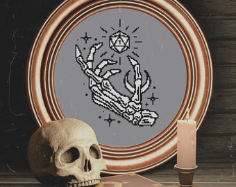 Dungeons and Dragons Dice Cross Stitch Pattern